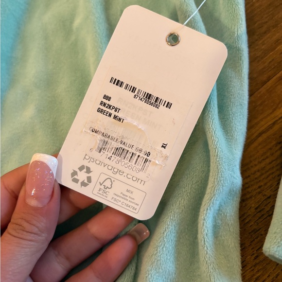 NWT P.J. Salvage Blue Peace and Heart Pajama Set - Picture 7 of 9